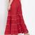 Red plain rayon palazzo-pants