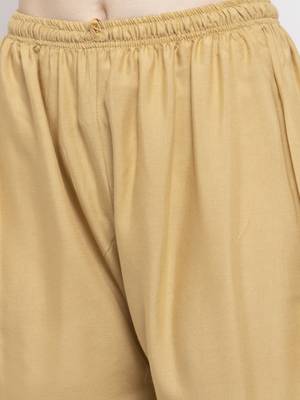 Fawn plain rayon palazzo-pants 5