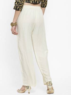 Multicolor plain rayon palazzo-pants 4