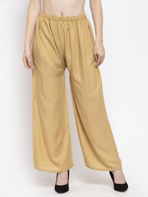 Multicolor plain rayon palazzo-pants 2