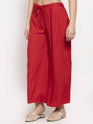 Red printed rayon palazzo-pants 3