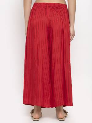 Red printed rayon palazzo-pants 4