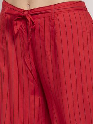 Red printed rayon palazzo-pants 5
