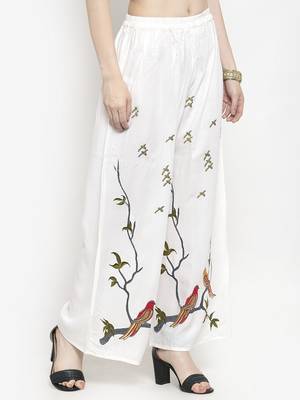 Off-white printed rayon palazzo-pants 3