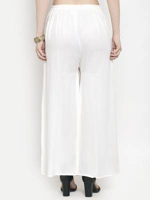 Off-white printed rayon palazzo-pants 4