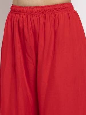 Red printed rayon palazzo-pants 5