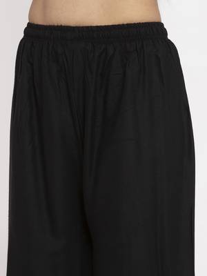 Black printed rayon palazzo-pants 5