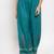 Turquoise printed rayon palazzo-pants