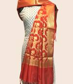 Semi kataan silk banarasi dupatta