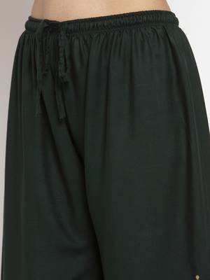 Green printed rayon palazzo-pants 5
