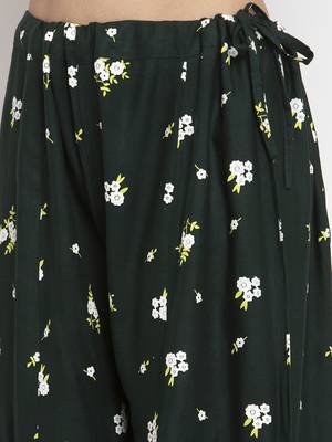 Green printed rayon palazzo-pants 5