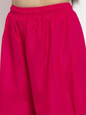 Magenta printed rayon palazzo-pants 5