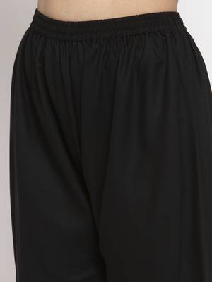 Black printed rayon palazzo-pants 5