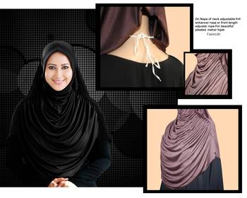 Mehar Hijab's Modest Women's Long Hijab iCRA Feel Good Fabric FAEEZAH HIJAB Formal Grey-Xl 3