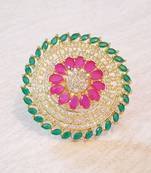 RUBY EMERALD FINE AD STUD RING