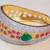 Fine Cz Ruby Emerald Stud Bracelet