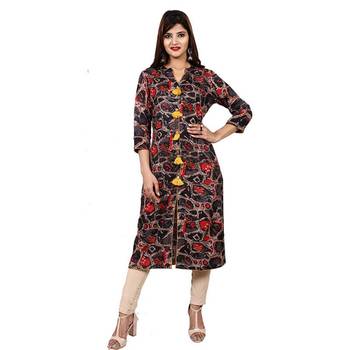 Multicolor printed cotton cotton-kurtis 1