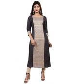 Light-multicolor printed cotton cotton-kurtis