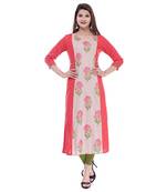 Light-multicolor printed cotton cotton-kurtis