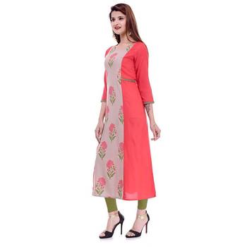 Light-multicolor printed cotton cotton-kurtis 2