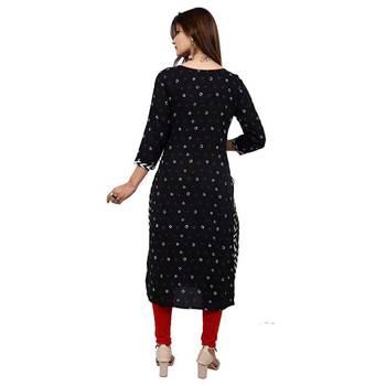 Black printed cotton cotton-kurtis 3