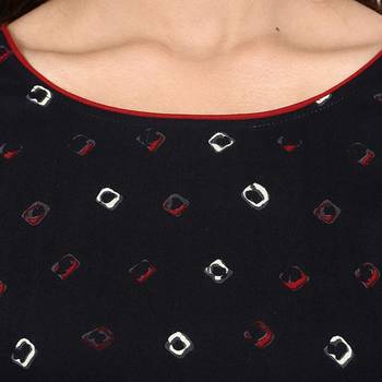 Black printed cotton cotton-kurtis 4