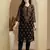 Hand Embroidered Black Georgette Lucknowi Chikan Women Kurti With Slip