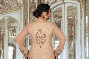 Brown Hand Work Georgette Ethnic 7