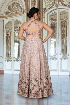 Pink Hand Work Silk Ethnic 5