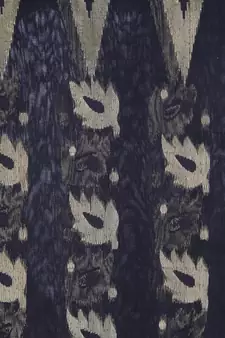 Black hand woven cotton silk saree with blouse