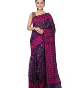 Blue hand woven pure cotton saree 