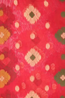 Red Hand Woven Pure Cotton Saree Without Blouse