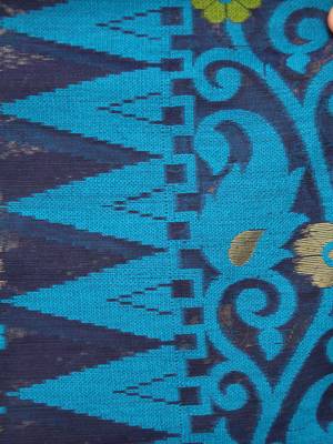 Blue Hand Woven Pure Cotton Saree Without Blouse 4