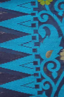 Blue Hand Woven Pure Cotton Saree Without Blouse
