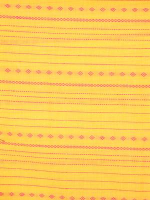 Yellow hand woven pure cotton saree with blouse 4