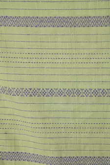Green hand woven pure cotton saree with blouse