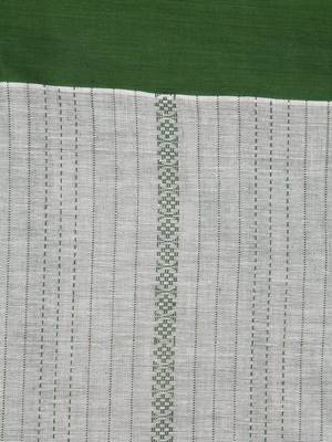 Green hand woven pure cotton saree with blouse 4