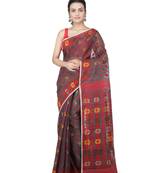 Grey Hand Woven Pure Cotton Saree Without Blouse