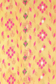 Yellow Hand Woven Pure Cotton Saree Without Blouse