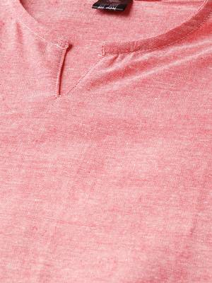 Red plain cotton cotton-kurtis 2