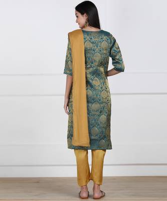 SWAGG INDIA Women Wear Banarsi Brocade with Pent and Duppata set 2