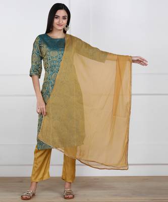 SWAGG INDIA Women Wear Banarsi Brocade with Pent and Duppata set 4