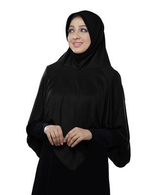 Mehar Hijab Women's Modestly Stylish Look Nabah Hijab Black 2