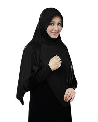 Mehar Hijab Women's Modestly Stylish Look Nabah Hijab Black 3