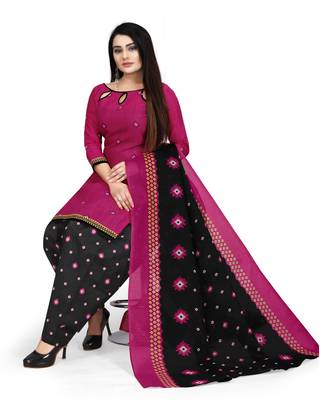 Magenta printed cotton salwar 3