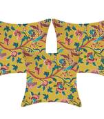 TEXSTYLERS Pure Cotton 140 TC ASSORTED Reversible Jaipuri Print Cushion Cover(Pack of 3)