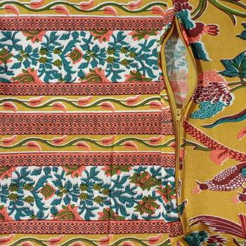 TEXSTYLERS Pure Cotton 140 TC ASSORTED Reversible Jaipuri Print Cushion Cover(Pack of 3) 2