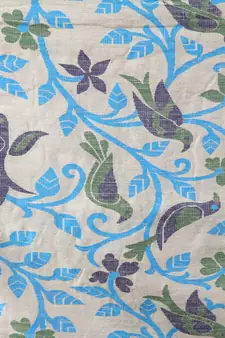 Beige hand woven silk saree with blouse