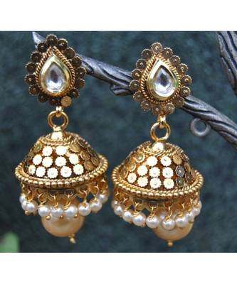 Golden Bell Jhumka Earrings 1