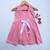 Pink printed cotton kids-frocks